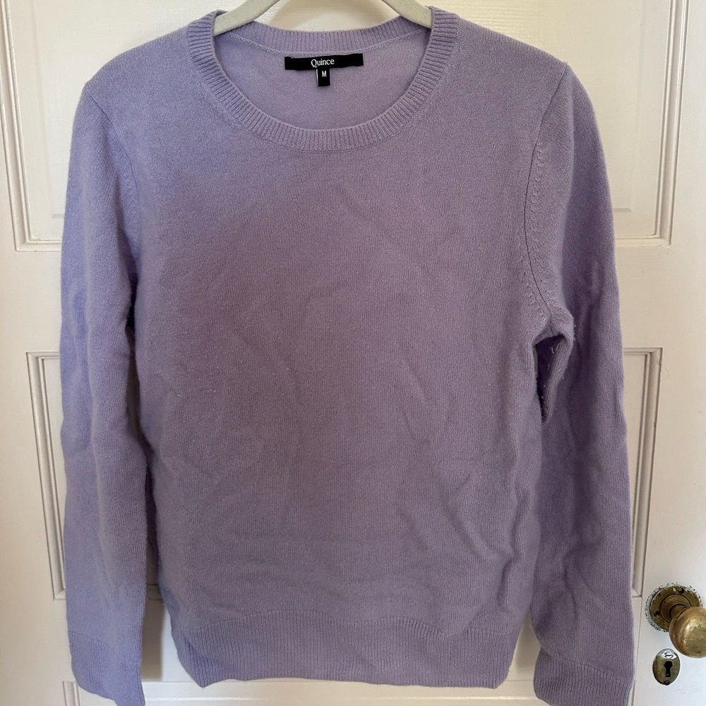 Quince Lavender Crew Neck Sweater